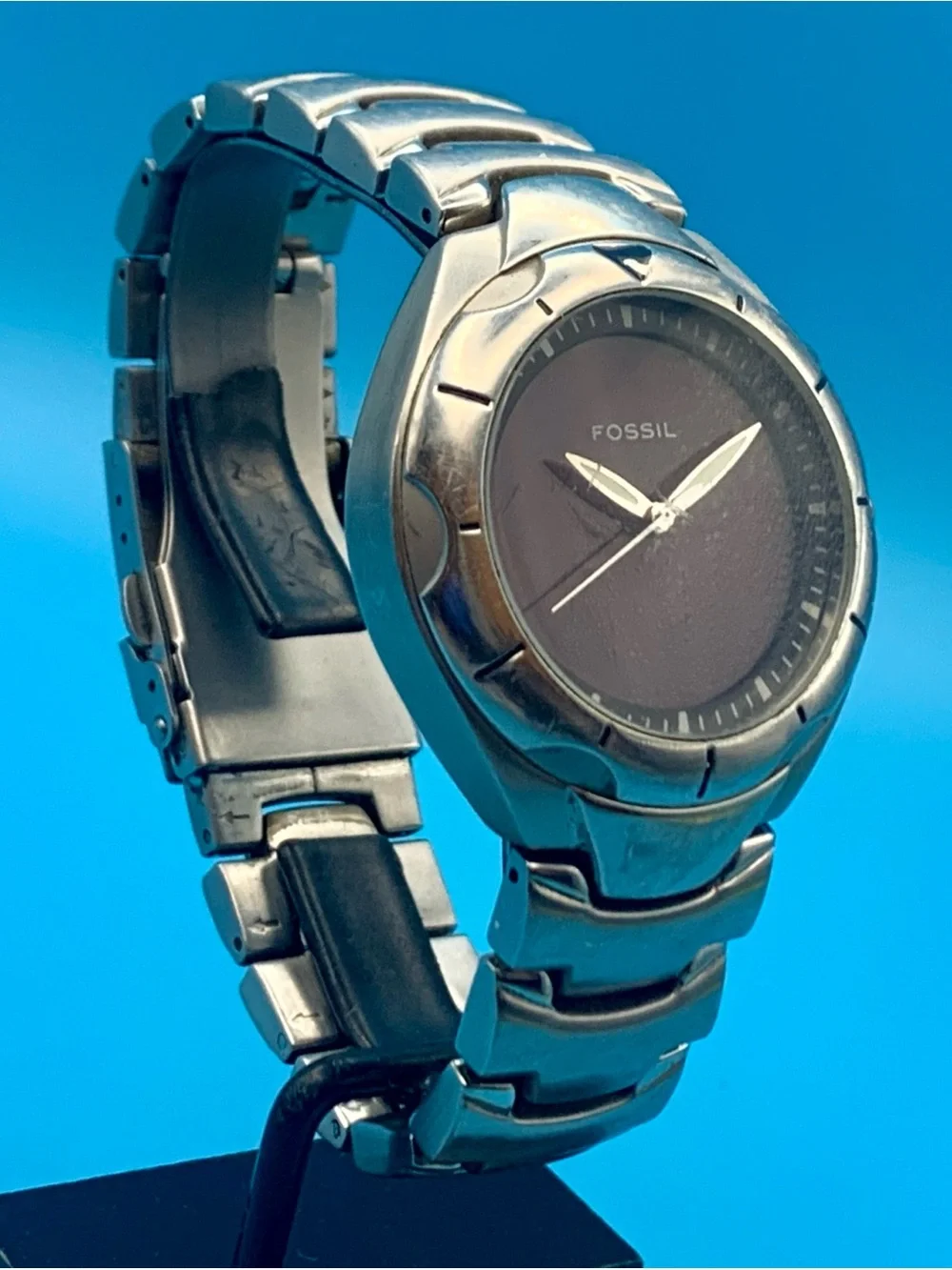 Fossil Men's Stainless Steel Blue Dial Watch